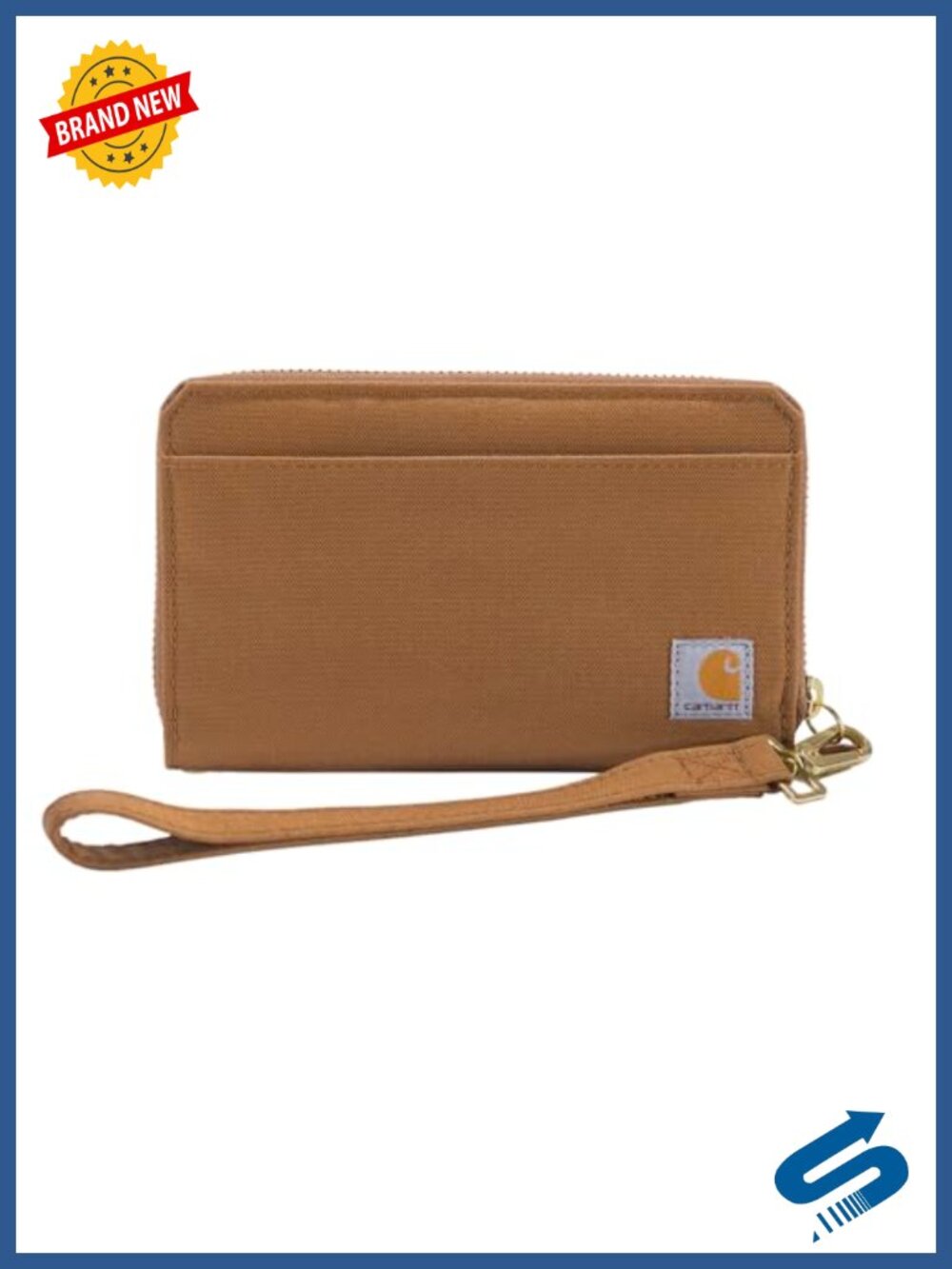 Nylon Duck Lay-Flat Clutch Wallet Water Resistant Zip Wristlet